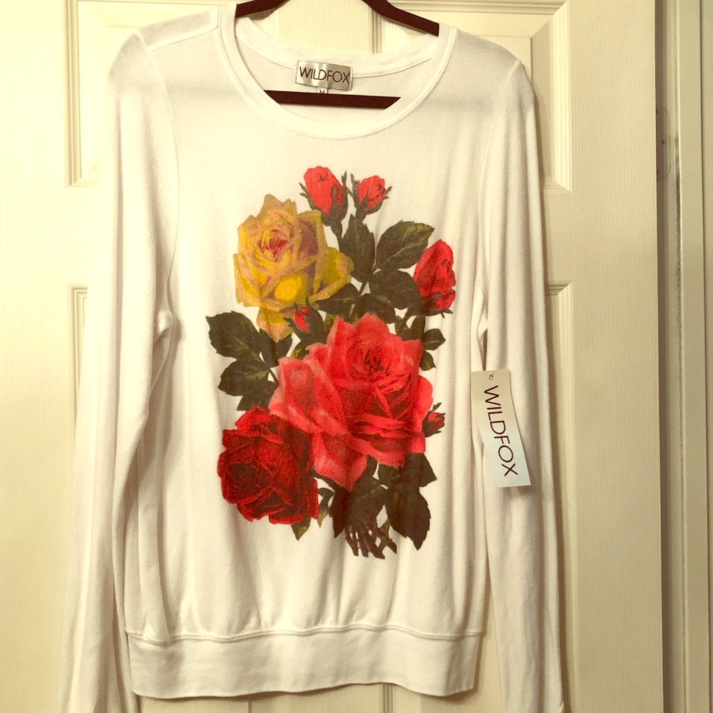Wild fox rose sweater